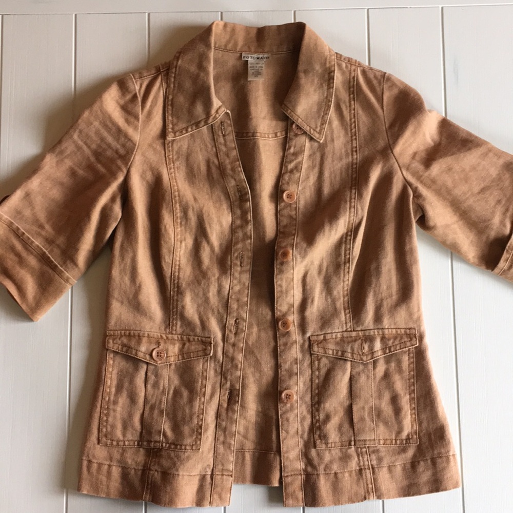Putumayo Tan Linen Jacket